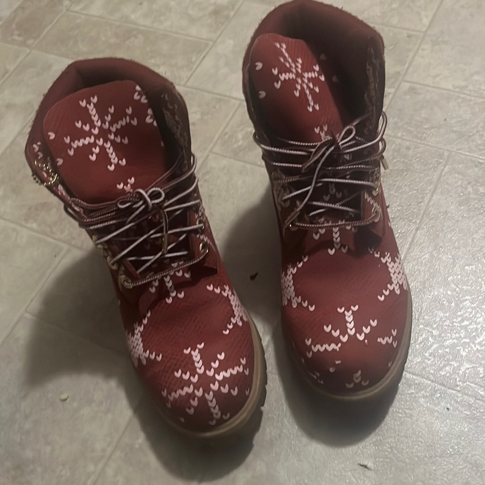 Timberland Christmas sweater boots